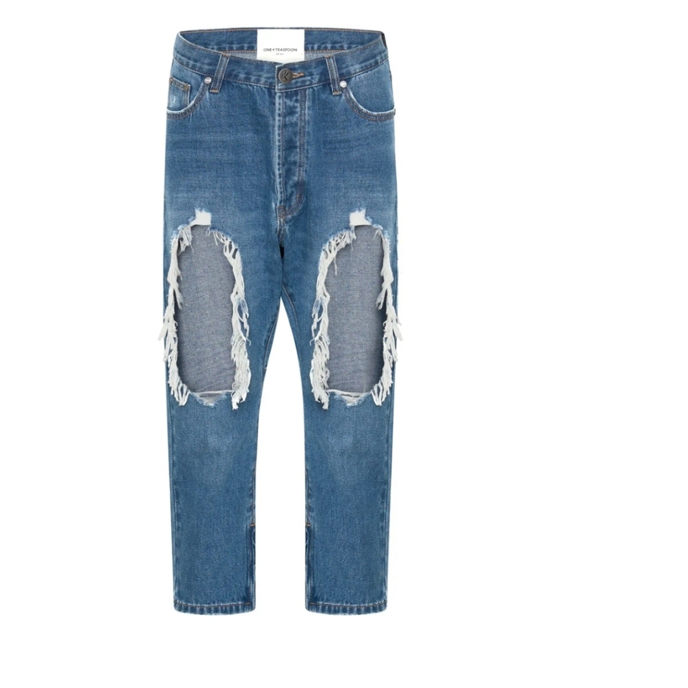 One Teaspoon Distressed Blue Jeans - Picture 3 of 14